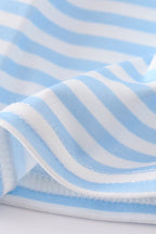 Blue&red character applique shorts set