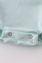 Blue bow pearl smocked bubble