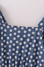 Navy daisy print mom dress
