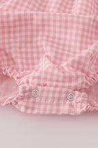 Pink floral smocked bubble