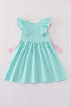 Blue character applique dress