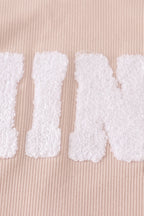 Cream MINI french knot pants set