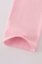 Blue bow embroidery gingham ruffle pants set