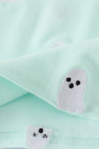 Green ghost embroidery pajamas set