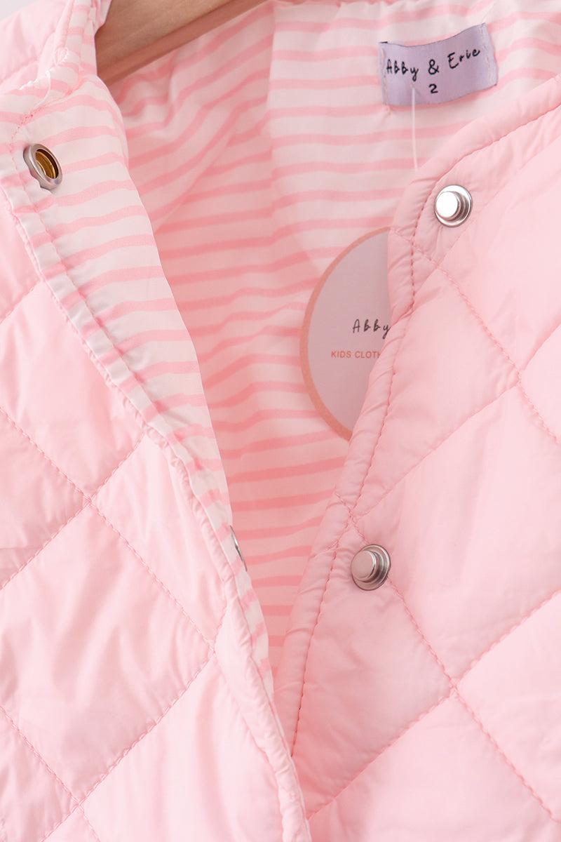 Pink quilted jacket
