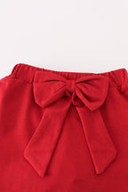 Alabama polka dot elephant french knot bow skort set