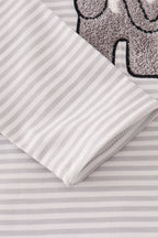 Alabama polka dot elephant french knot top