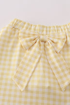 Purple LSU applique bow skorts set