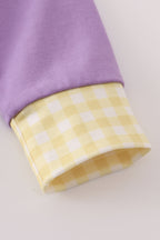 Purple LSU embroidery pants set