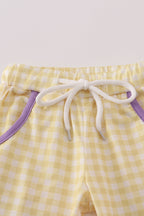 Purple LSU embroidery pants set