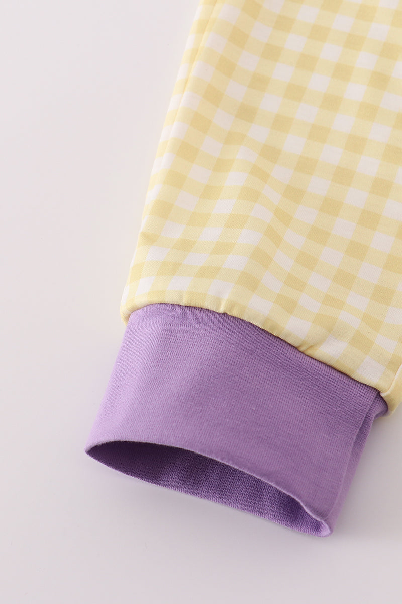 Purple LSU embroidery pants set