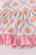 Pink pumpkin bamboo ruffle bubble
