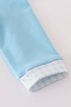 Blue Duck and Mouse Embroidered Romper