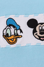 Blue Duck and Mouse Embroidered Romper