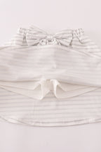 Rust Texas embroidery bow skorts set