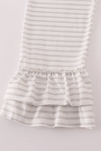 Rust Texas embroidery ruffle pants set