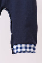 Navy Embroidered Nativity Romper