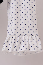 Navy nativity embroidery ruffle pants set