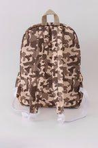 Camouflage duck embroidery canvas backpack