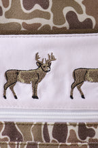 Camouflage deer embroidery canvas backpack