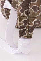 Camouflage deer embroidery canvas backpack