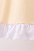 Beige turkey embroidery ruffle dress