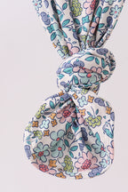 Blue floral blessed embroidery gown