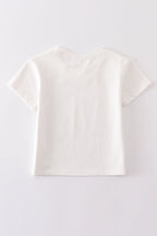 Cream blank basic t-shirt Adult Kids and baby bubble