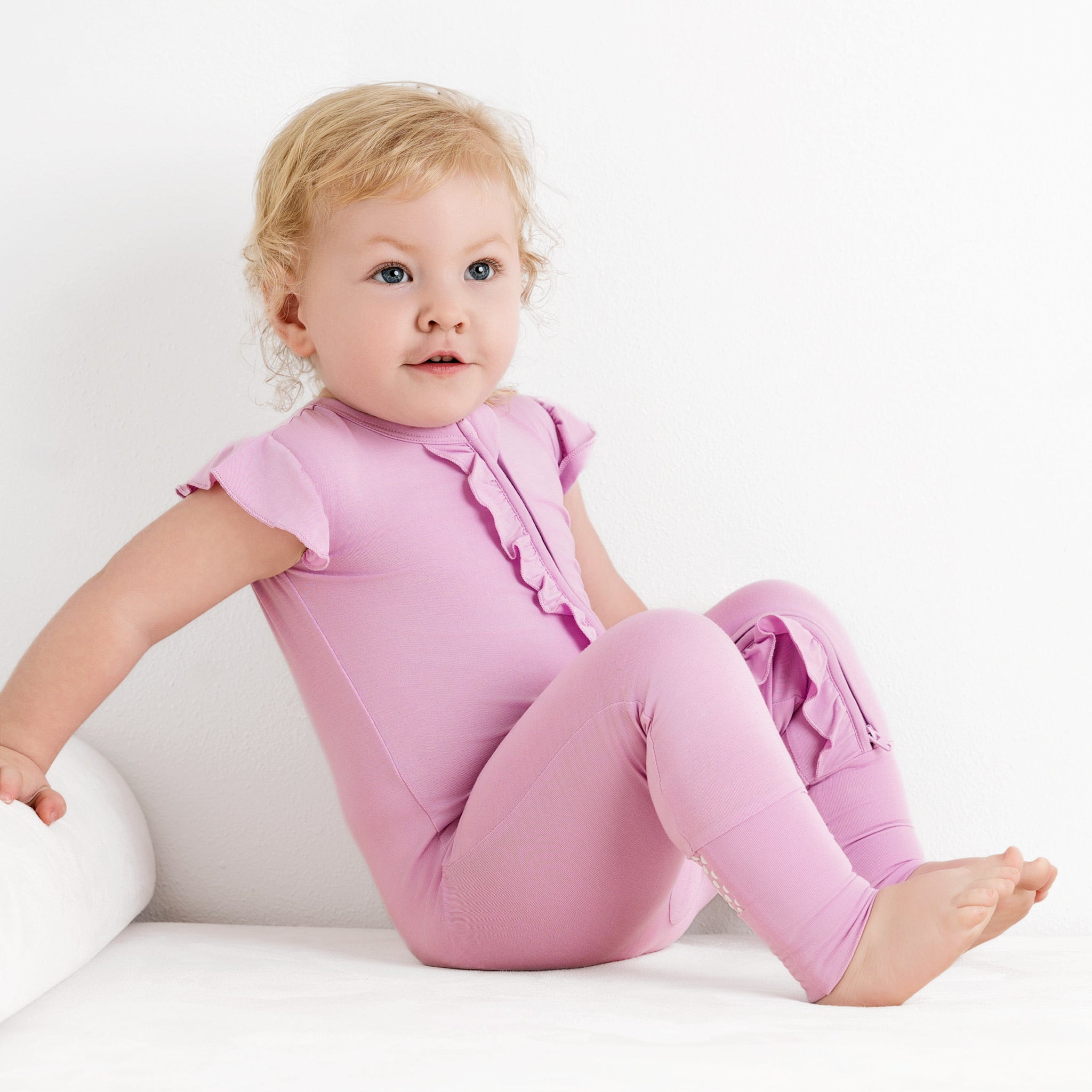 Lavender Haze Ruffle Zippy Romper