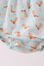 Premium boots print muslin bubble