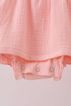 Premium pink ruffle muslin bubble