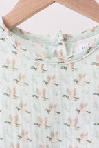 Premium duck print muslin dress