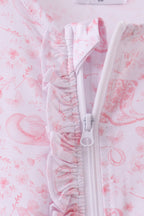 Premium pink boots bamboo romper