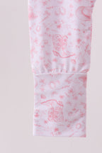 Premium pink boots bamboo romper