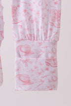 Premium pink boots bamboo romper