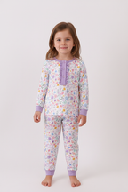 Premium butterfly garden bamboo pants set
