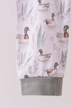 Premium green mallard print bamboo pants set