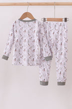 Premium green mallard print bamboo pants set