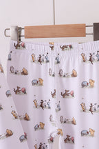 Premium character print bamboo pants set