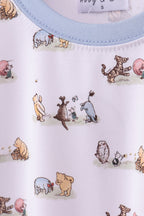 Premium character print bamboo pants set