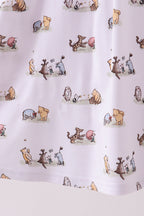 Premium blue character print bamboo dress