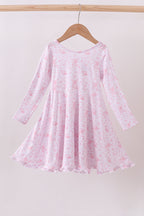 Premium pink boots bamboo dress