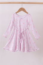 Premium pink boots bamboo dress