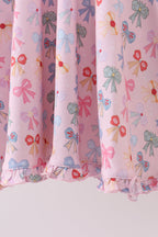 Premium whimsical bows bamboo dress