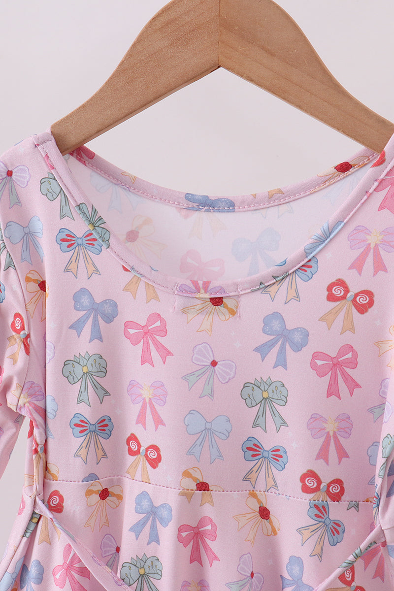 Premium whimsical bows bamboo dress