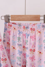 Premium whimsical bows bamboo pants set