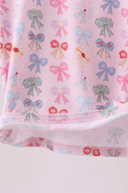 Premium whimsical bows bamboo pants set