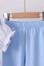 Premium blue snow bow pants set