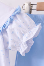 Premium blue snow bow pants set