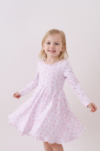 Premium tiny bow delight bamboo dress